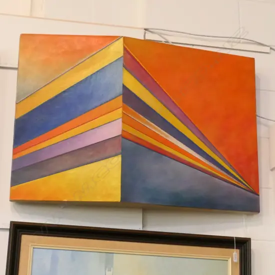 OIL ON 3D CANVAS BY AGNES WOOD 920MM W 615MM H