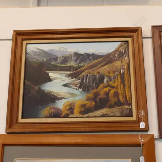 GRAHAM BRINSLEY OIL, SHOTOVER RIVER NEAR QUEENSTOWN 