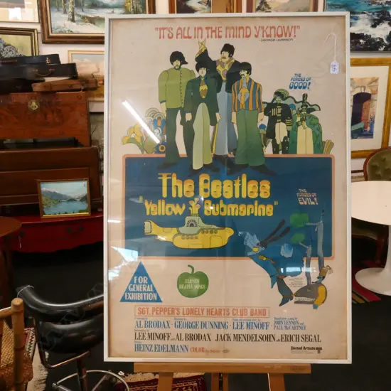 MOVIE POSTER - BEATLES YELLOW SUBMARINE FRAMED