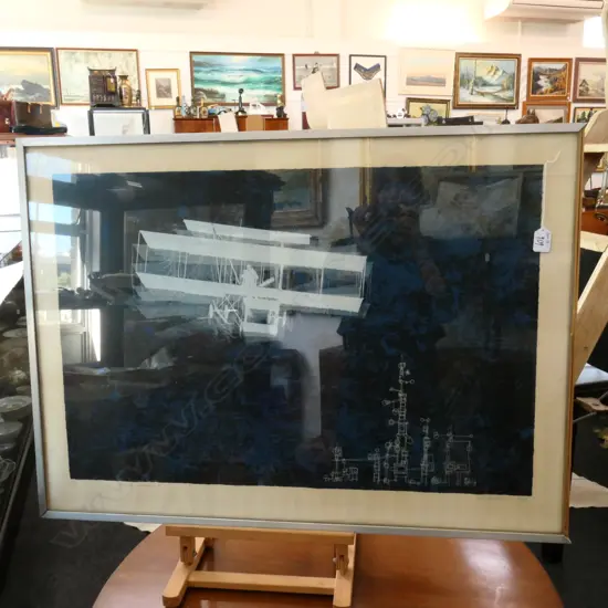 TED DUTCH 'FLYING MACHINE II' 1972 SCREENPRINT 510 X 760MM