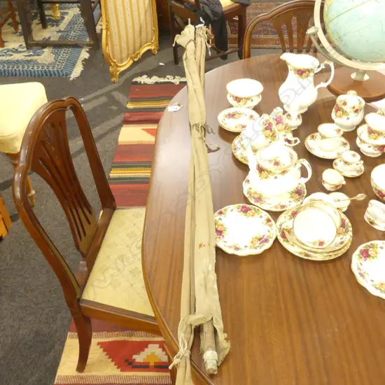 2 OLD SPLIT CANE FISHING RODS WITH CANVAS BAGS