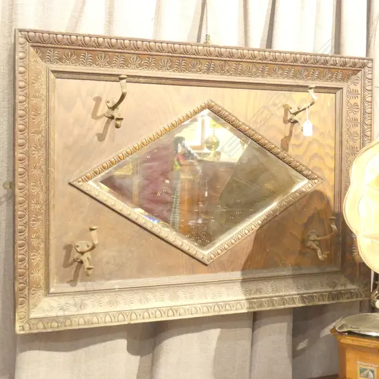 OAK FRAMED COAT RACK L 910 MM