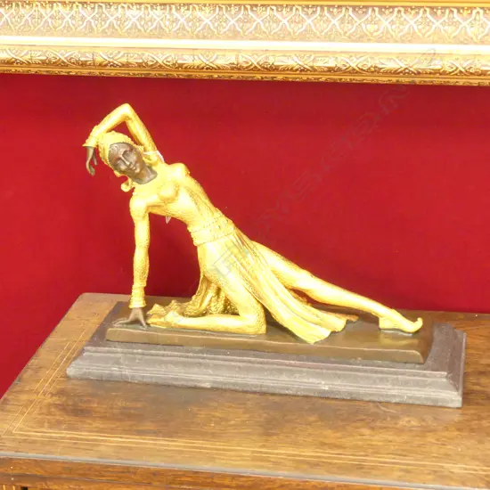 CLASSICAL BRONZE ART DECO STYLE WOMAN