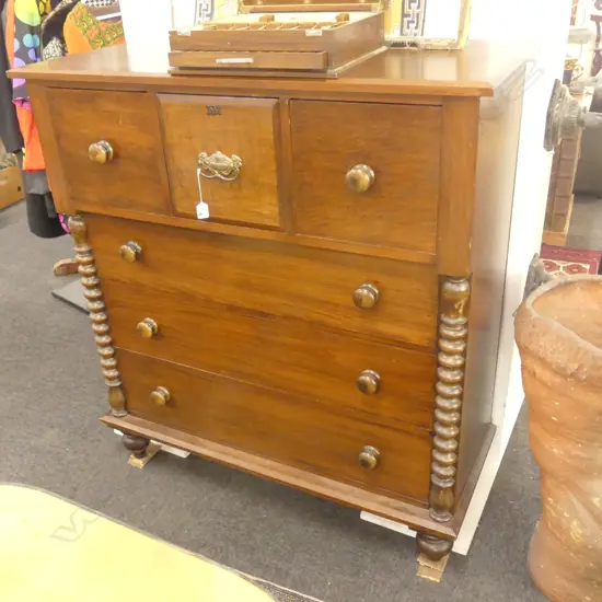 COLONIAL 6 DRAWER SCOTCH CHEST H1200 MM