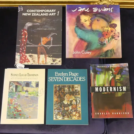 LOT NZ ART BOOKS INCL - LOUGH THOMPSON / EVELYN PAGE / JANE EVANS ETC