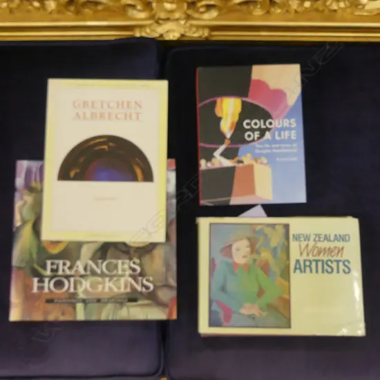 LOT NZ ART BOOKS INCL - DOUGLAS MACDAIRMID / HODGKINS / ALBRECHT / NZ WOMEN ARTISTS