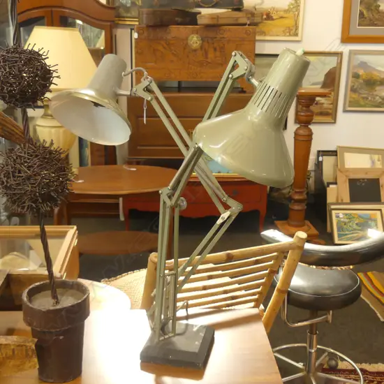 DOUBLE HEADED ANGLE POISE LAMP