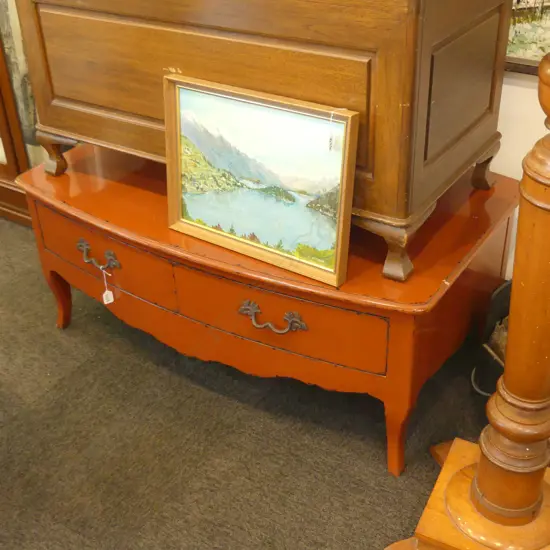 RED LACQUER COFFEE TABLE 1170MM L