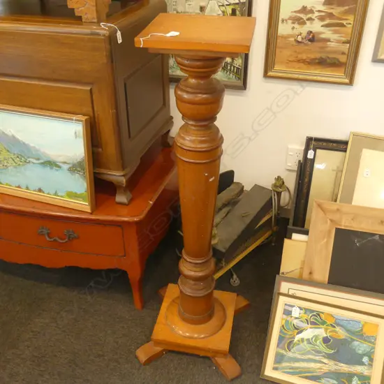 KAURI TURNED PLANT STAND 1140MM H