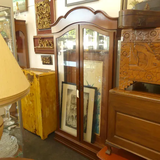 TALL GLAZED DISPLAY CABINET H1820 MM