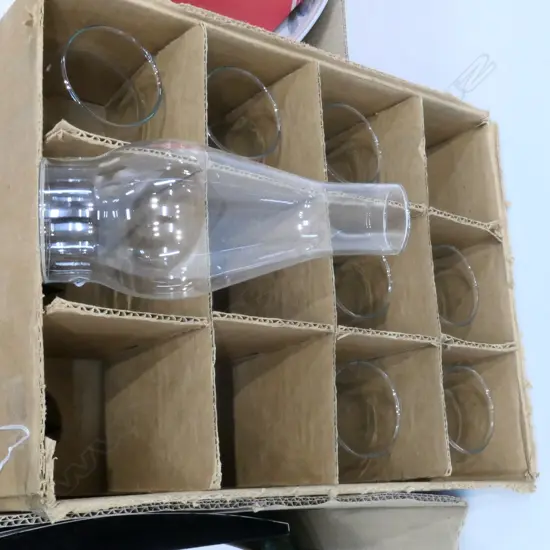 BOX LOT KEROSENE LAMP GLASS CHIMNEYS 