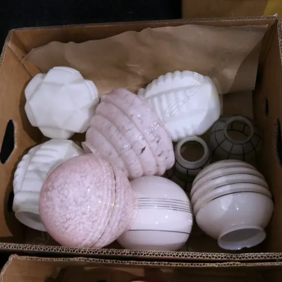 BOX LOT ART DECO SHADES