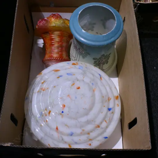 BOX LOT VINTAGE LIGHTING ATTACHMENTS