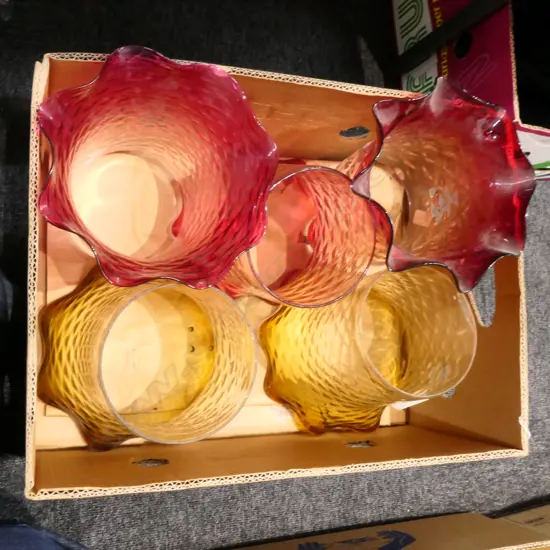 BOX LOT VICTORIAN PENDANTS NEAR PAIRS