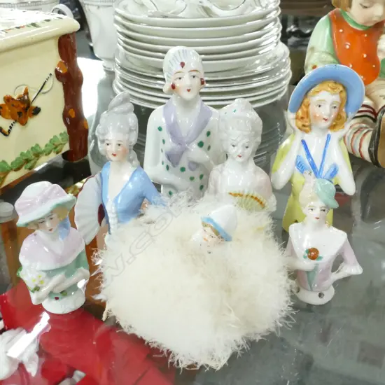 COLLECTION OF 6 HALF DOLLS PLUS ONE OTHER