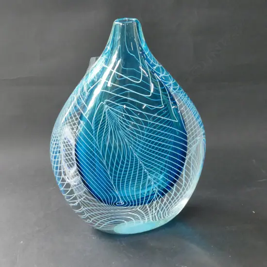 SIGNED ART GLASS VASE H180 MM