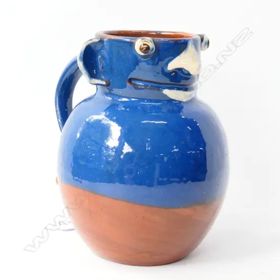VULLIAMY BARON BLUE FACE JUG 155MM H
