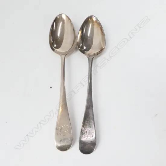 2 SILVER TABLESPOONS - LONDON 1793 - 116GMS