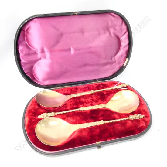 FAUX SILVER AND GOLD APOSTLE SPOONS