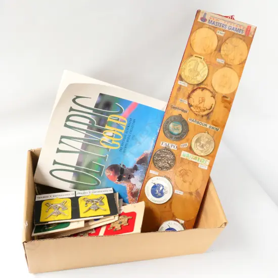 LOT ASST N.Z MASTERS MEDALS / REPRODUCTION FRENCH MILITARY PINS ETC