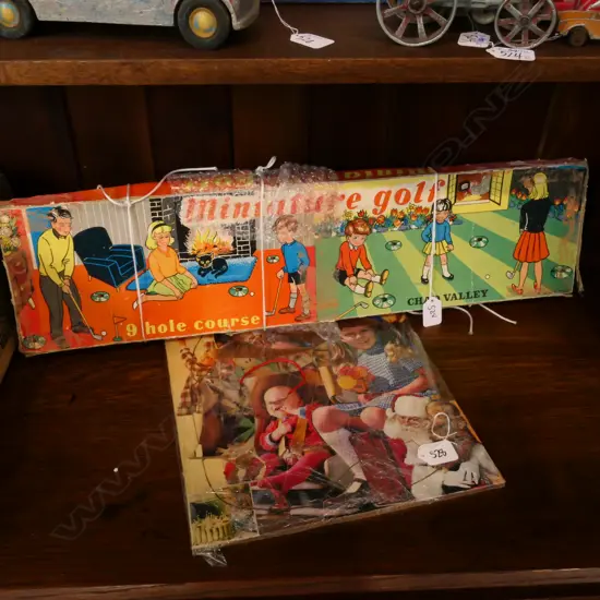 CHAD VALLEY TINPLAT INDOOR GOLFING GAME+ COCO POPS JIGSAW A/F