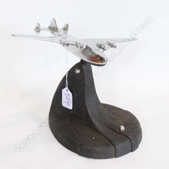 ART DECO 1938 BOEING 314 CHROME CLIPPER ON STAND