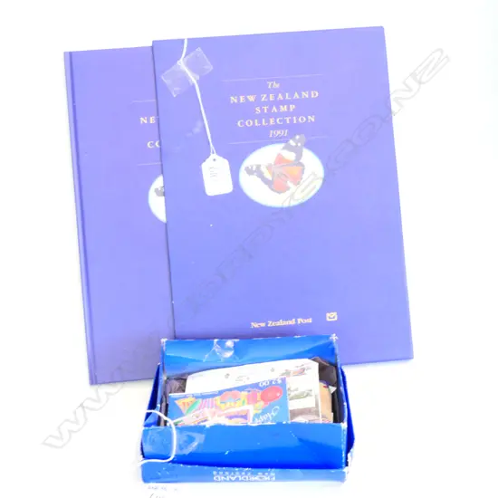 1991 NZ STAMP COLLECTION AND SMALL BOX OF ASST. NZ STAMPS