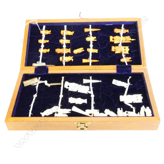 BOXED IVORY CHESS SET