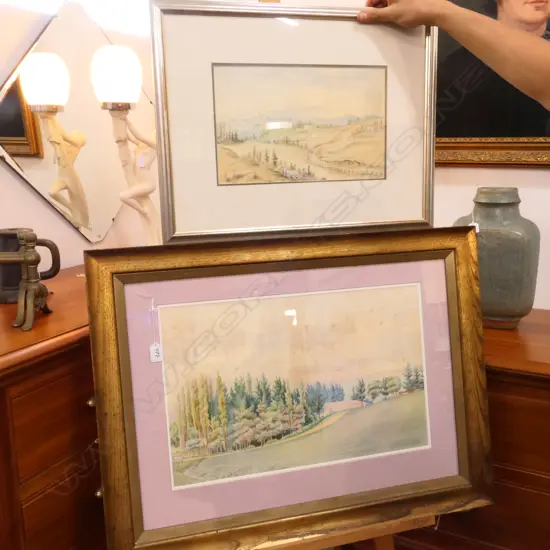 2 W/C A. WHEALE 'BELLAMY STATION' 1903 800MM W 600MM H AND EDWARD LYNDON C.1865