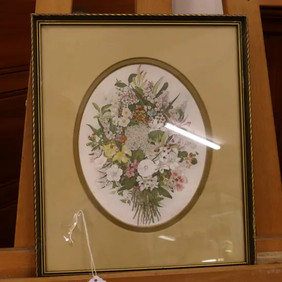 FRAMED PRINT BRETTS NATIVE FLOWERS  290 X 230 MM