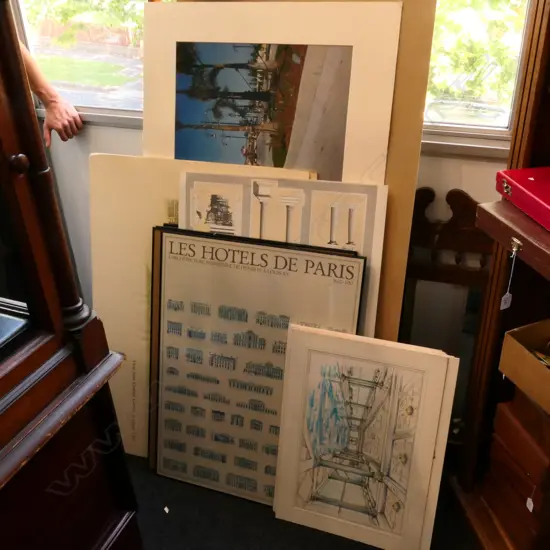 21 ASST ARCHITECTURAL PRINTS/PLANS/PHOTOGRAPH ETC