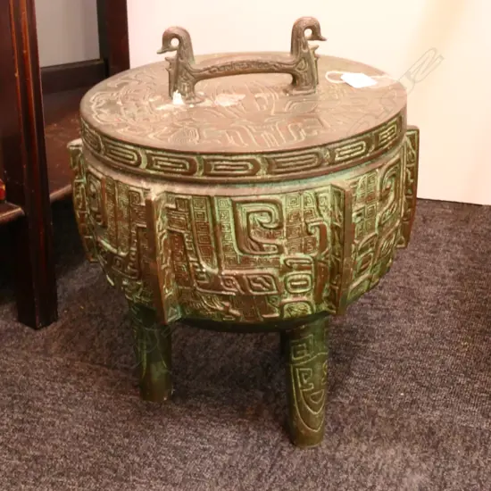 CHINESE ARCHAIC STYLE ICE BUCKET H 380 MM
