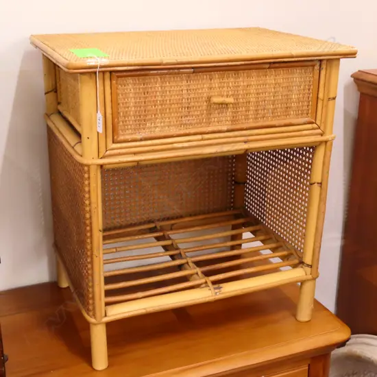 CANE BEDSIDE CABINET H. 610MM