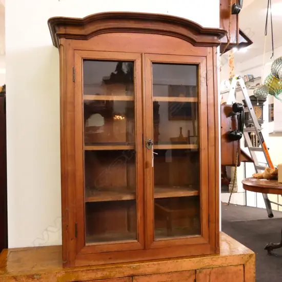 FRENCH GLASS FRONT BOOKCASE 1030MM H 730MM W WITHOUT TOP