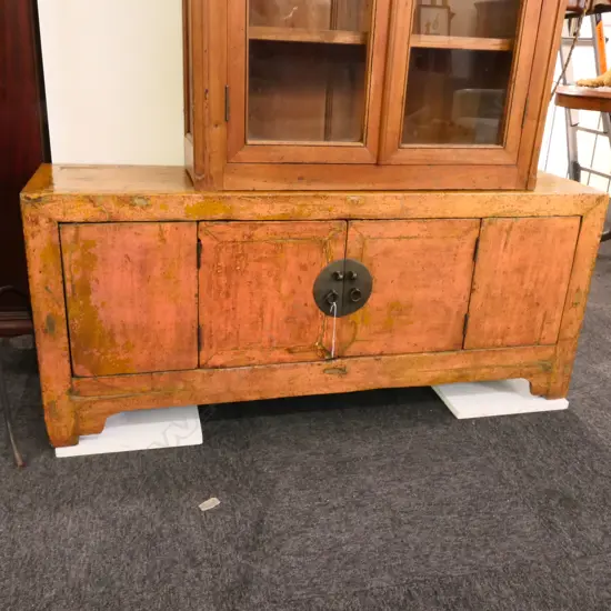 LOW ORIENTAL CABINET W DISTRESSED PATINA W. 1220MM