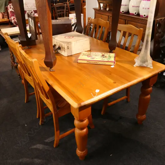 SOLID RIMU DINING SUITE + 6 CHAIRS 1740 X 1010 MM