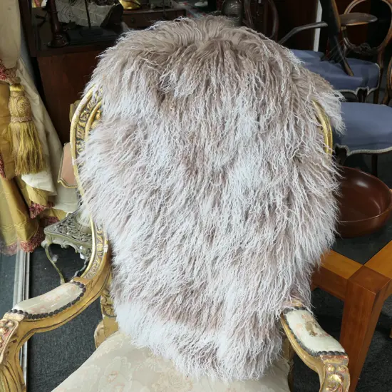 BEIGE / TAUPE TIBETAN LAMB HIDE APPROX 900MM L