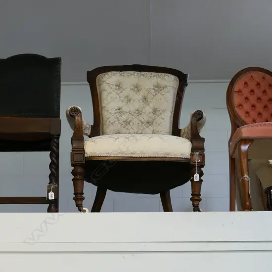 EDWARDIAN ARMCHAIR A/F