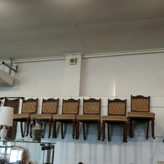 SIX EDWARDIAN DINING CHAIRS