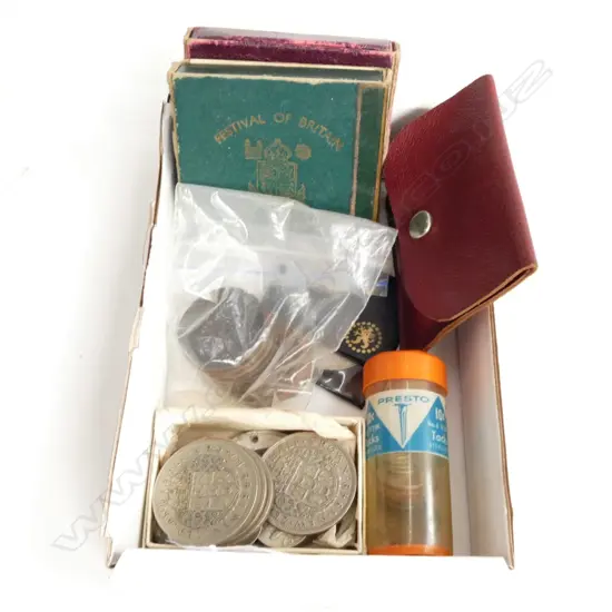 BOX OF ASSORTED COINS