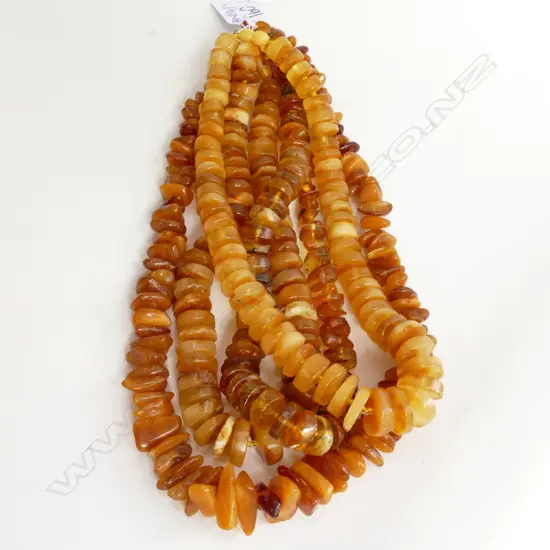 4 AMBER NECKLACES