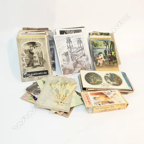 LOT ASST POST CARDS + PLAYING CARDS