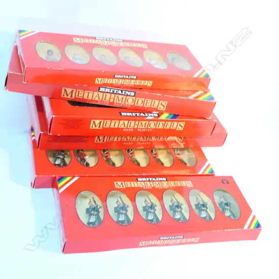 7 BOXES ASSORTED METAL-MODELS SCOTS GUARD, HORSES ETC IN ORIGINAL BOXES