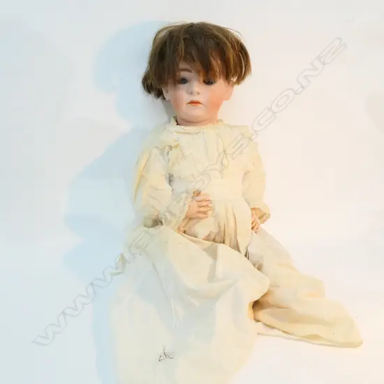 UNMARKED PORCELAIN HEADED DOLL