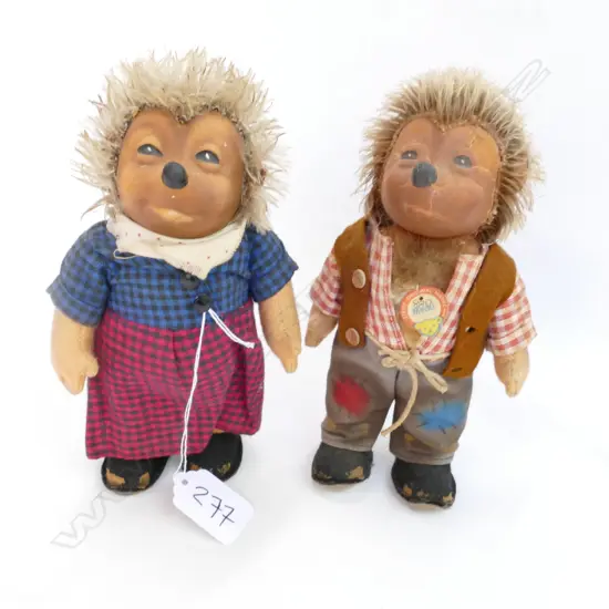 2 STEIFF HEDGEHOG TOYS H 180 MM 