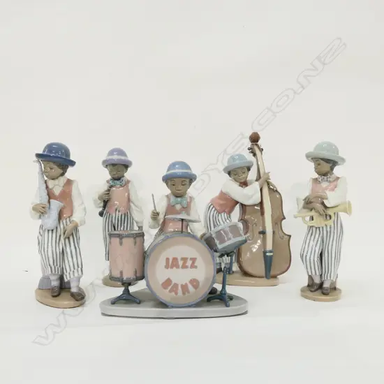 5 LLADRO JAZZ BAND FIGURINES