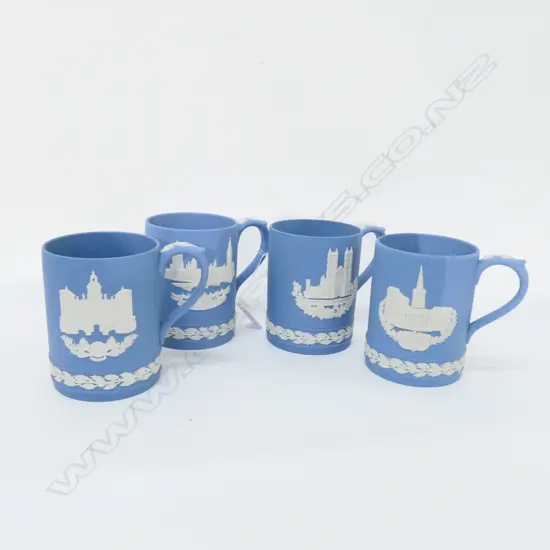 WEDGWOOD JASPERWARE 4 MUGS
