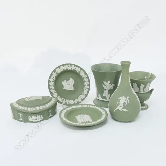 WEDGWOOD SAGE 6 ITEMS