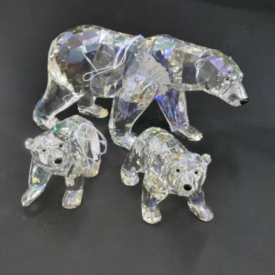 SWAROVSKI POLAR BEARS X 3 L160 MM