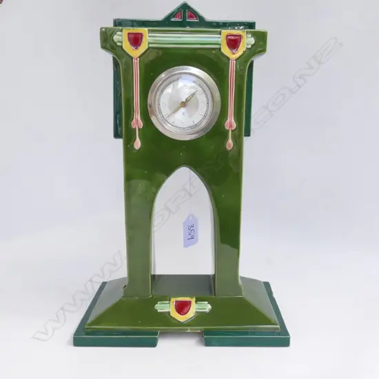 JUGENDSTIL GERMAN CERAMIC CLOCK 310MM H